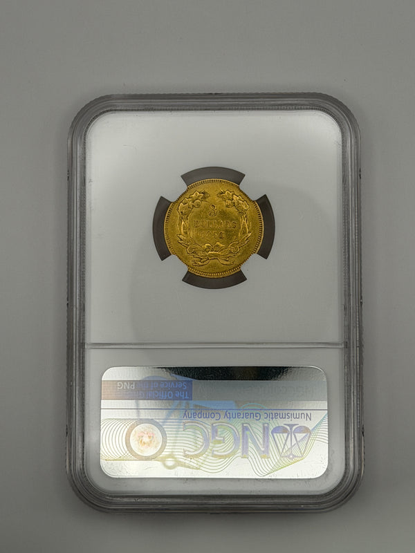 1856 $3 Gold Princess Head NGC AU Details Coin - CoinMogul.com