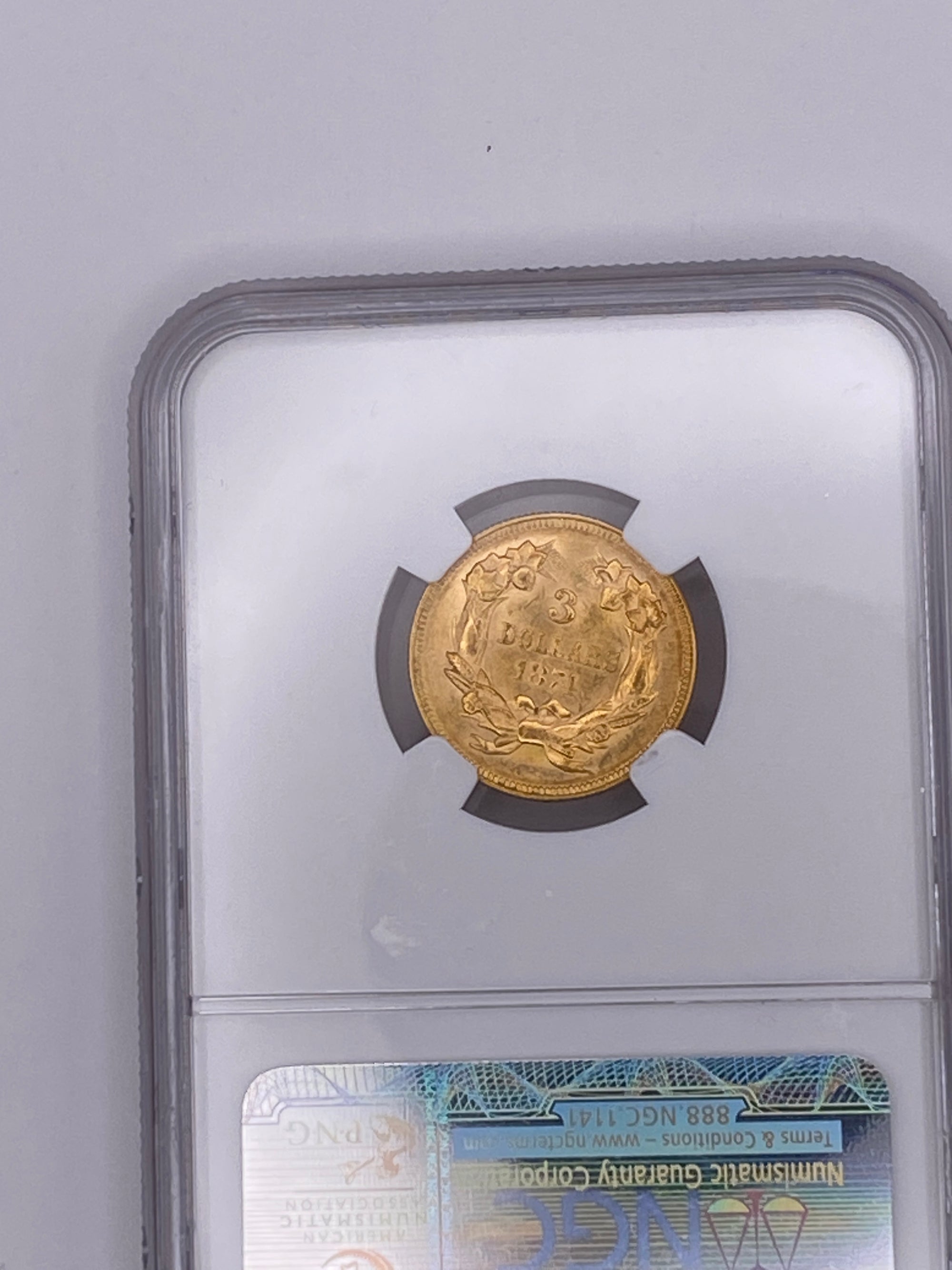 1874 $3 Gold Princess Head – NGC AU58 CAC | Near Mint Classic Rarity