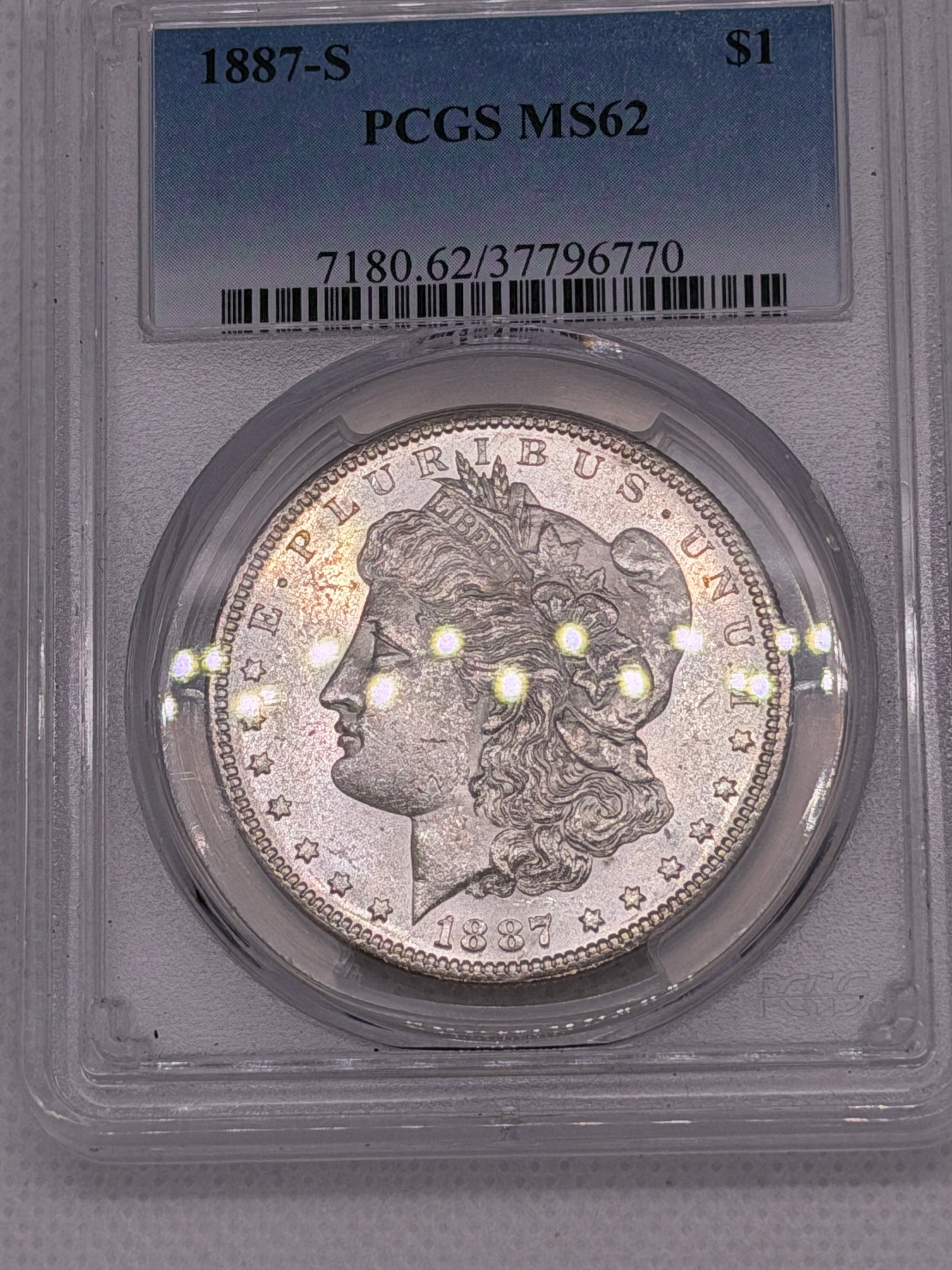 1887-S Morgan Silver Dollar – PCGS MS62 | San Francisco Mint