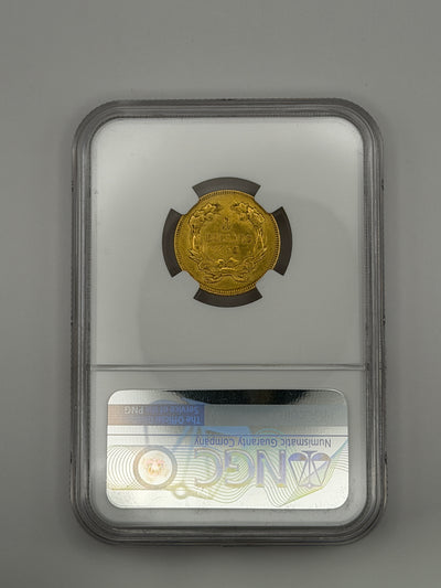 1856 $3 Gold Princess Head – NGC AU Details Damaged | Early Type U.S. Gold