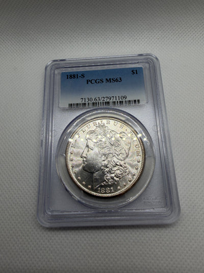 1881-S Morgan Silver Dollar – PCGS MS63 | San Francisco Mint Classic