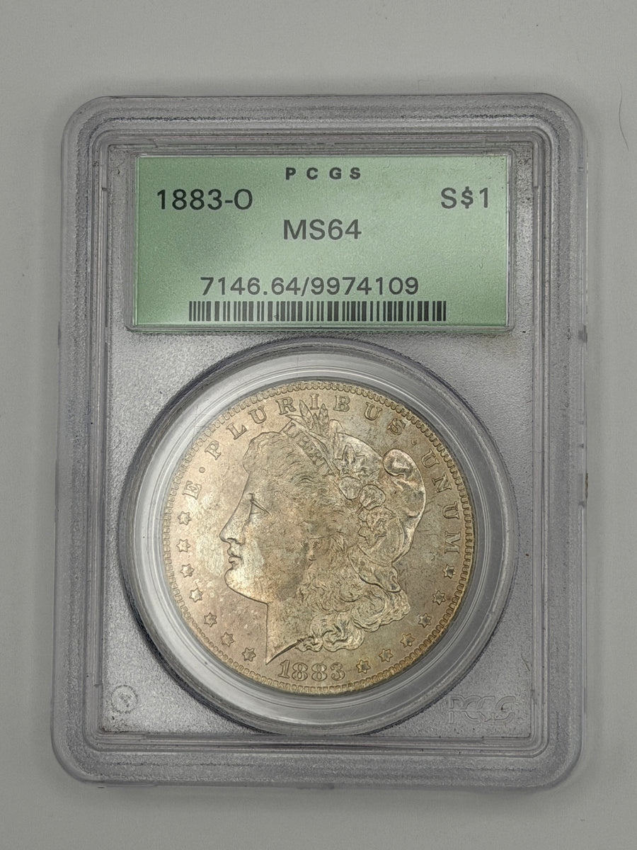 1883-O Morgan Silver Dollar – PCGS MS64 Green Label | New Orleans Mint