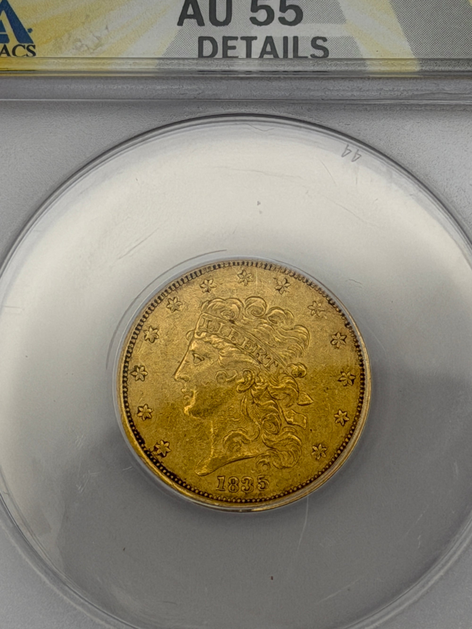 1835 Classic Head Gold Half Eagle $5 Coin – ANACS AU55 Details | Early U.S. Gold