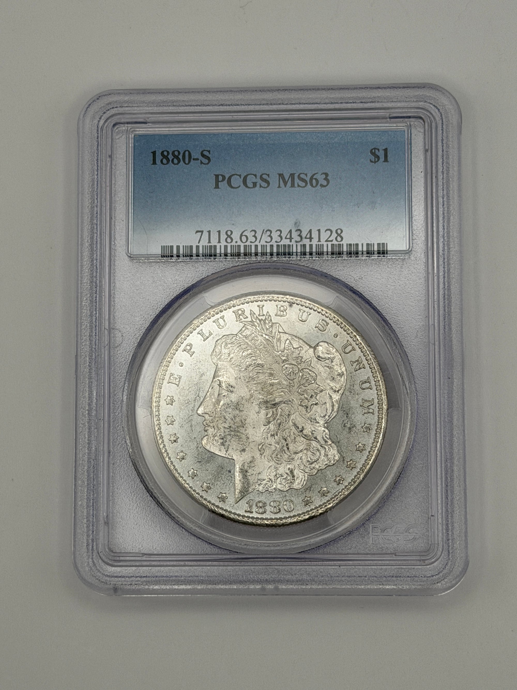 1880-S Morgan Silver Dollar – PCGS MS63