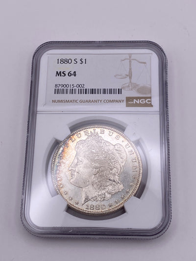 1880-S Morgan Silver Dollar – NGC MS64 | San Francisco Mint Gem