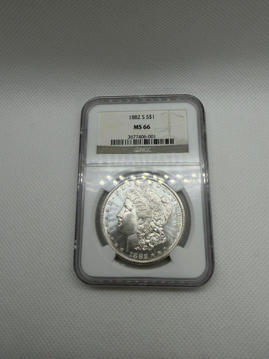 1882-S Morgan Silver Dollar – NGC MS66 | San Francisco Mint Gem