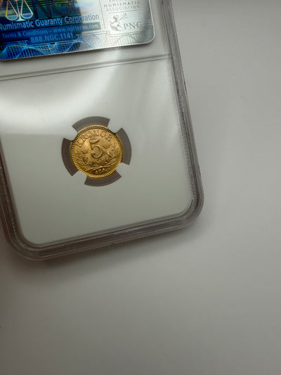 1901 EB Sweden 5 Kronor Gold Coin – NGC MS66 | Oscar II High Grade