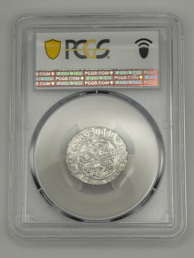 1198–1219 Armenia Tram Levon I – PCGS MS62 | Medieval Cilician Silver Coin