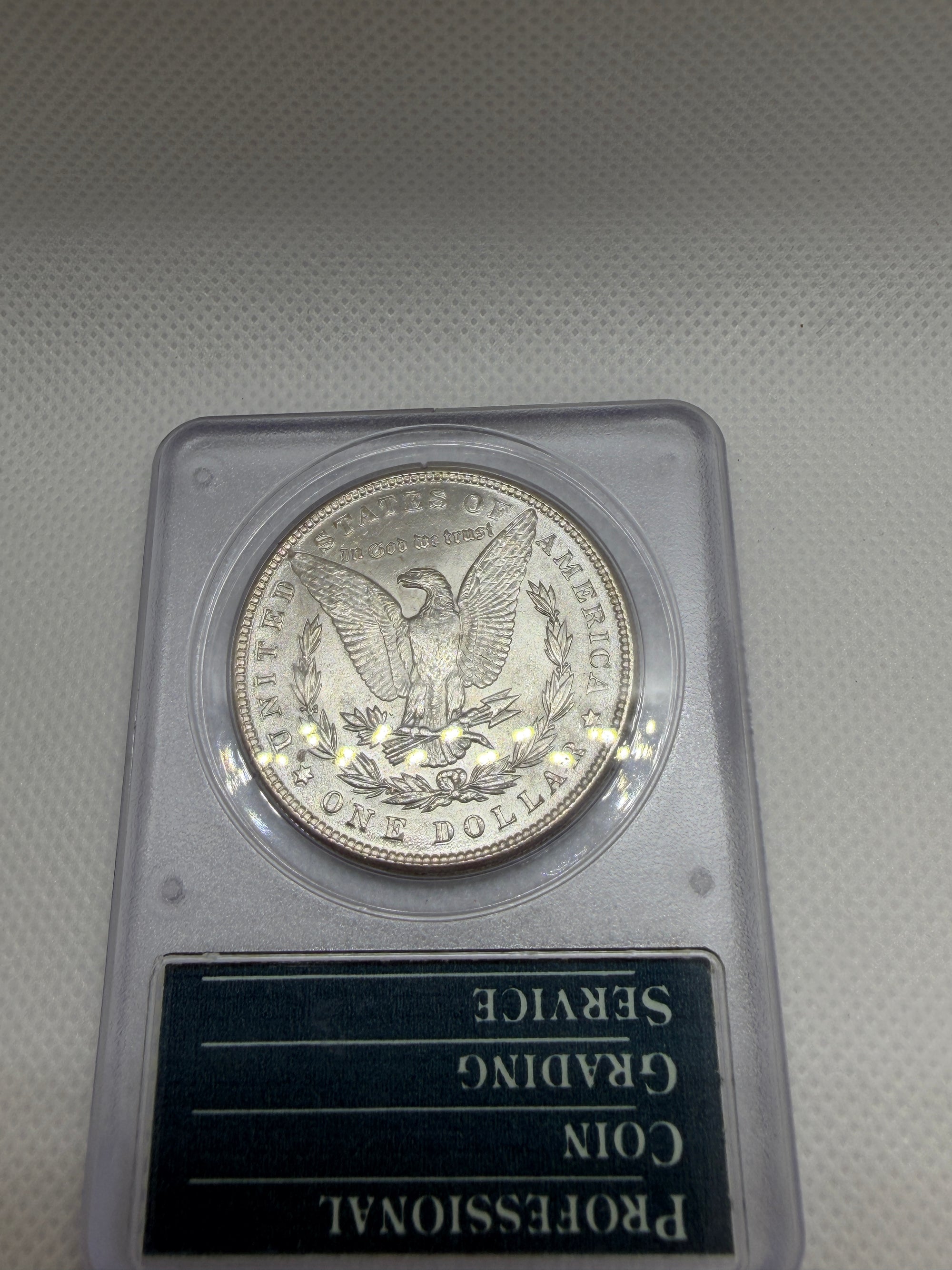 1887 Morgan Silver Dollar – PCGS MS63 | Old Rattler Holder