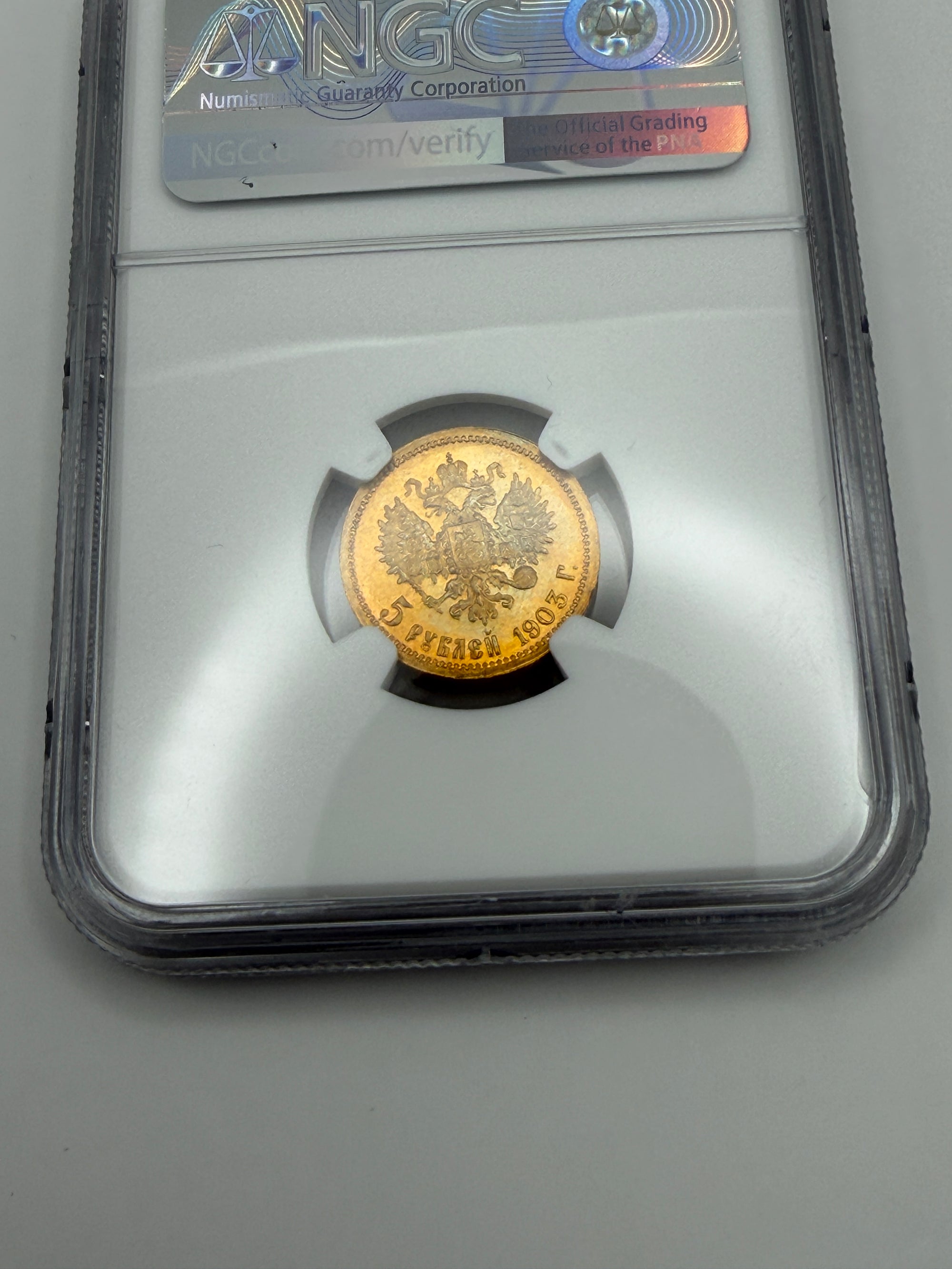 1903 5 Rubles NGC MS65 Coin Beautiful Toning MUST SEE #274-18