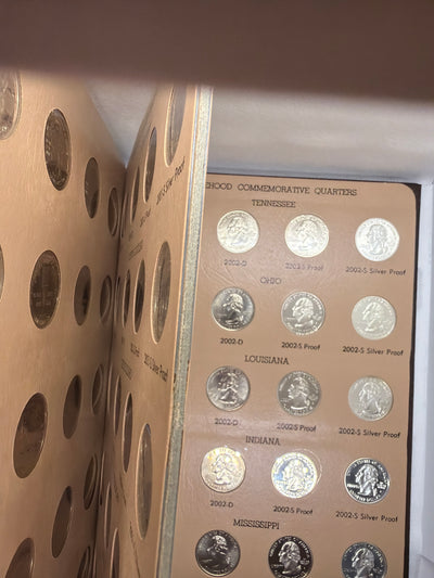 1999–2008 Full Silver State Quarter Set – 200 BU PDSS Coins in Two Dansco Albums | 50 Silver Coins Included