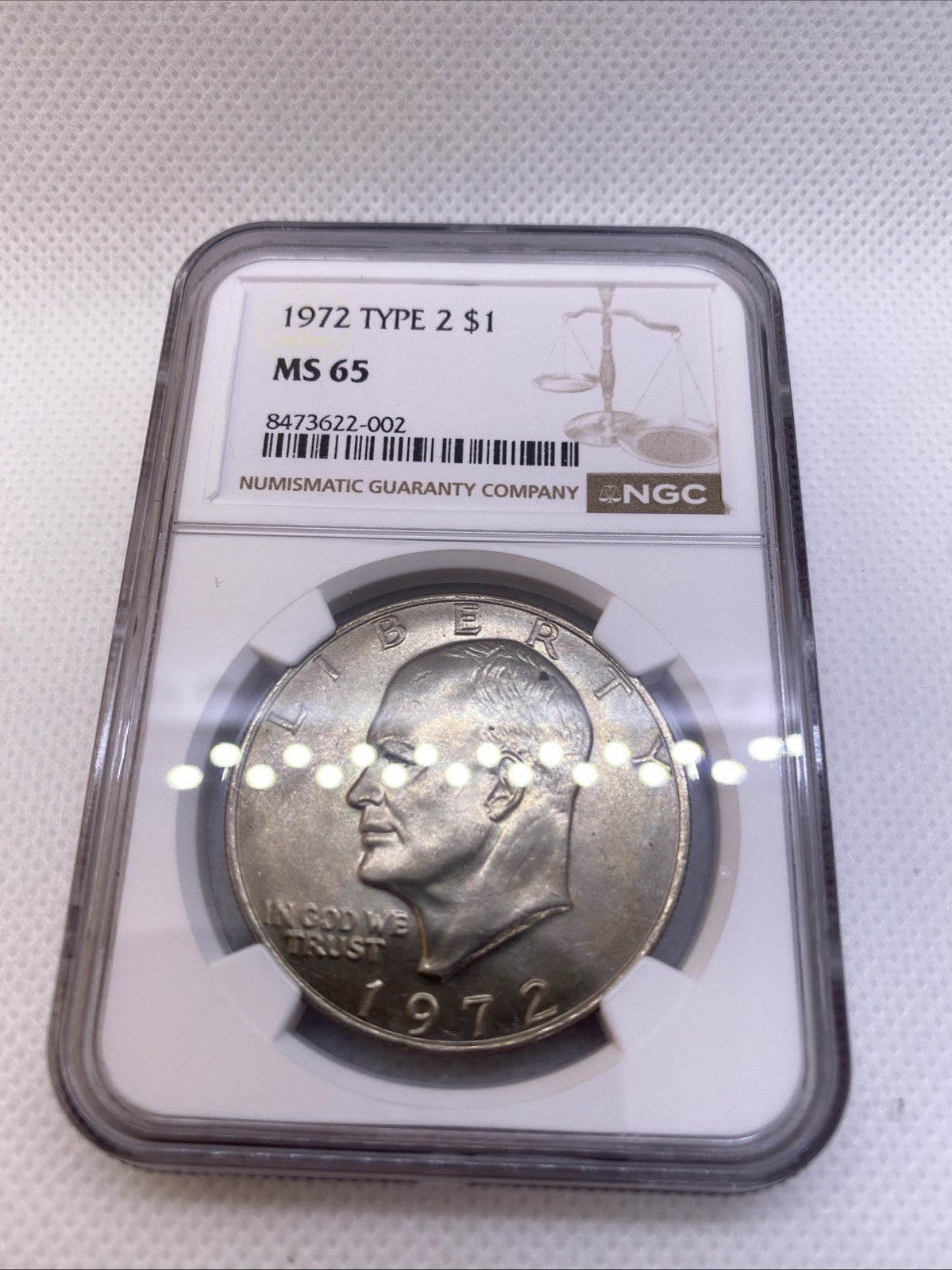 1972 EISENHOWER $1 TYPE 2 NGC MS65 TYPE II - IKE Dollar VERY RARE AND High Grade