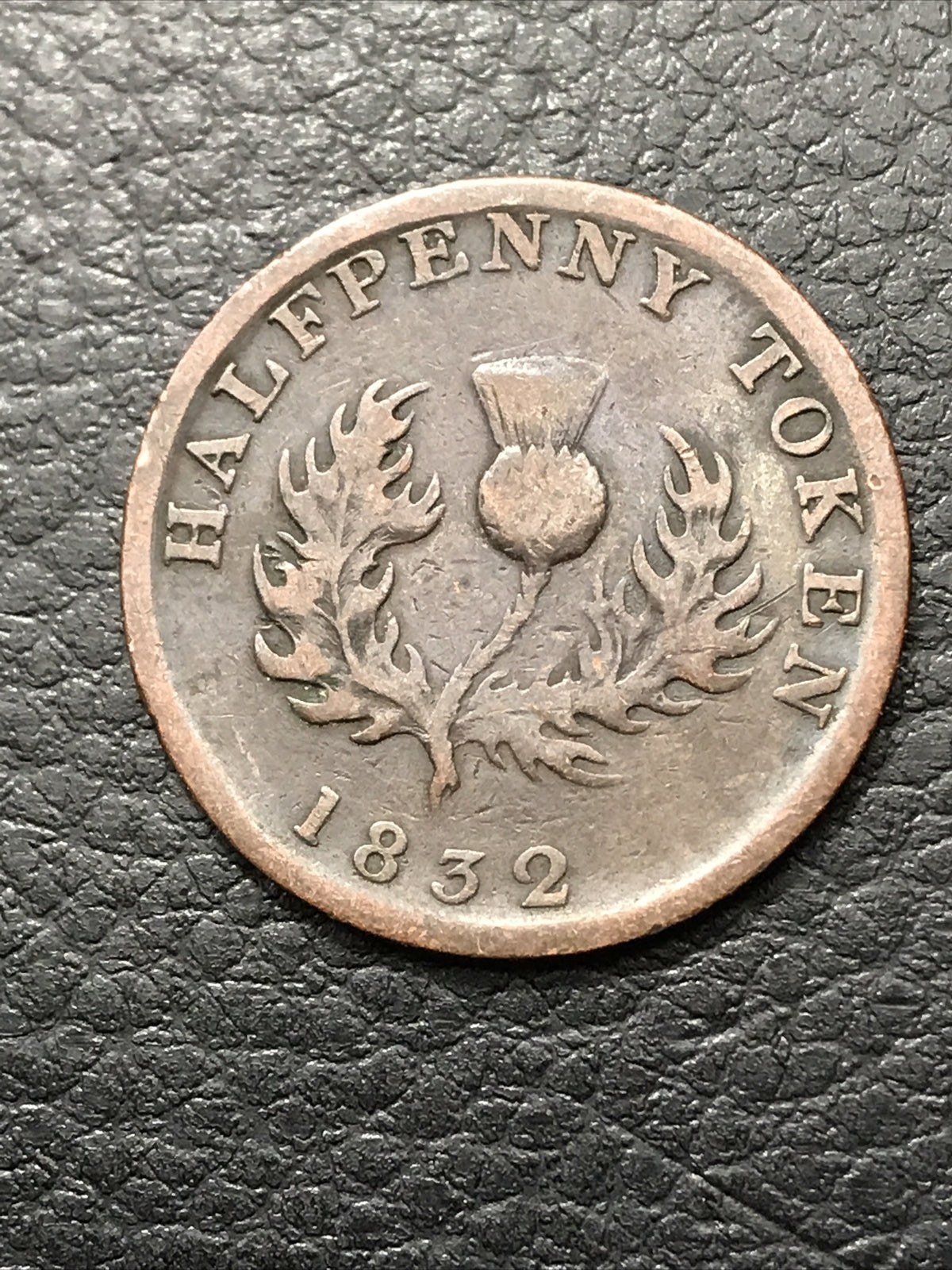 1832 Halfpenny Token Nova Scotia Canada George IV #1832-ETDT