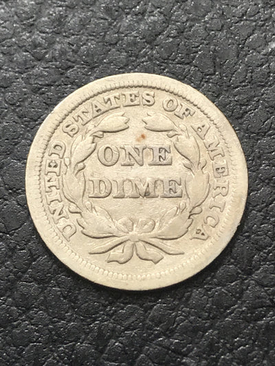 1850 Seated Liberty Dime Philadelphia Mint Silver Coin