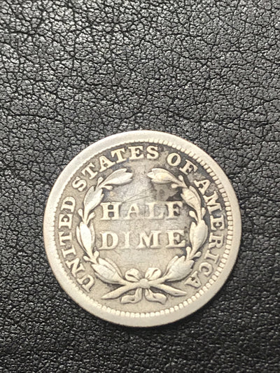 1858 Seated Liberty Half Dime H10 5C Silver Coin #56755