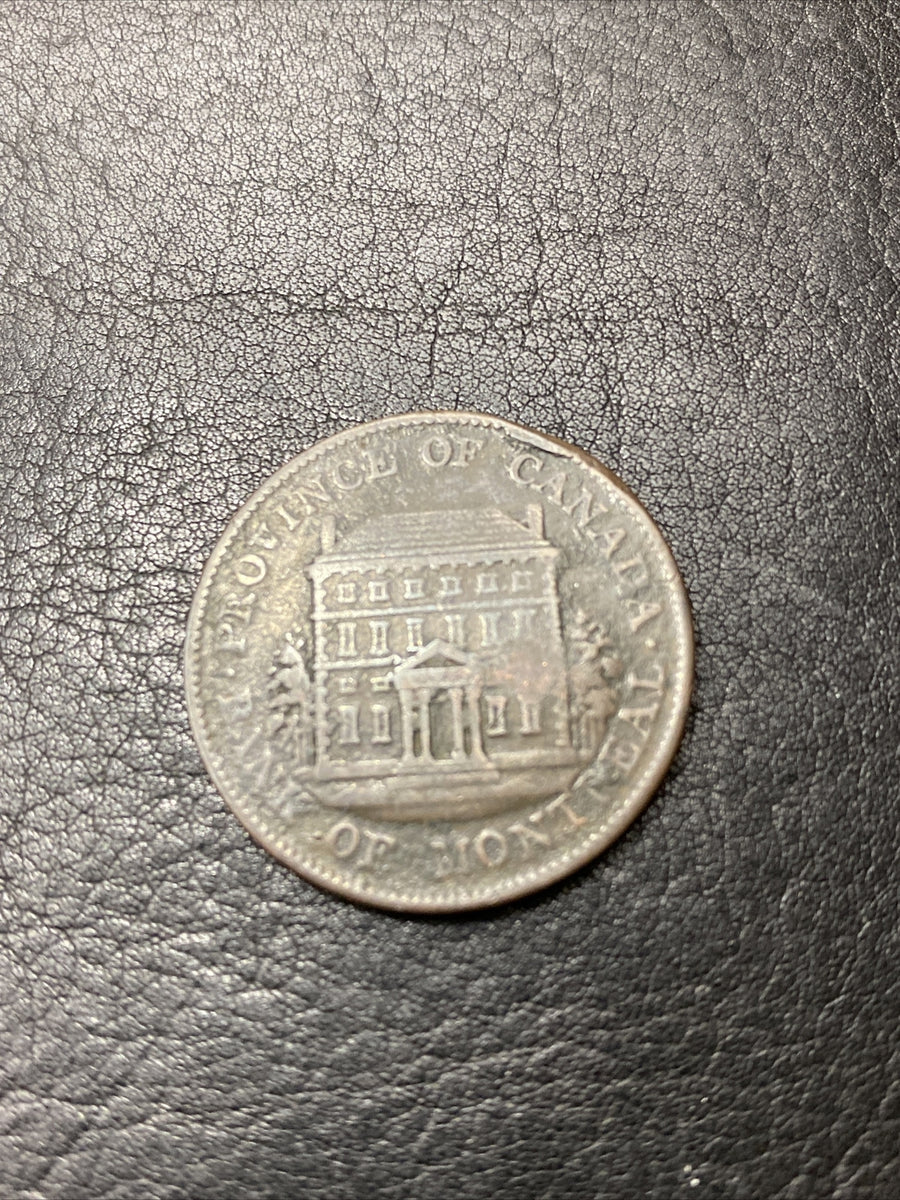 1844 Bank Of Montreal Canada Half Penny Token