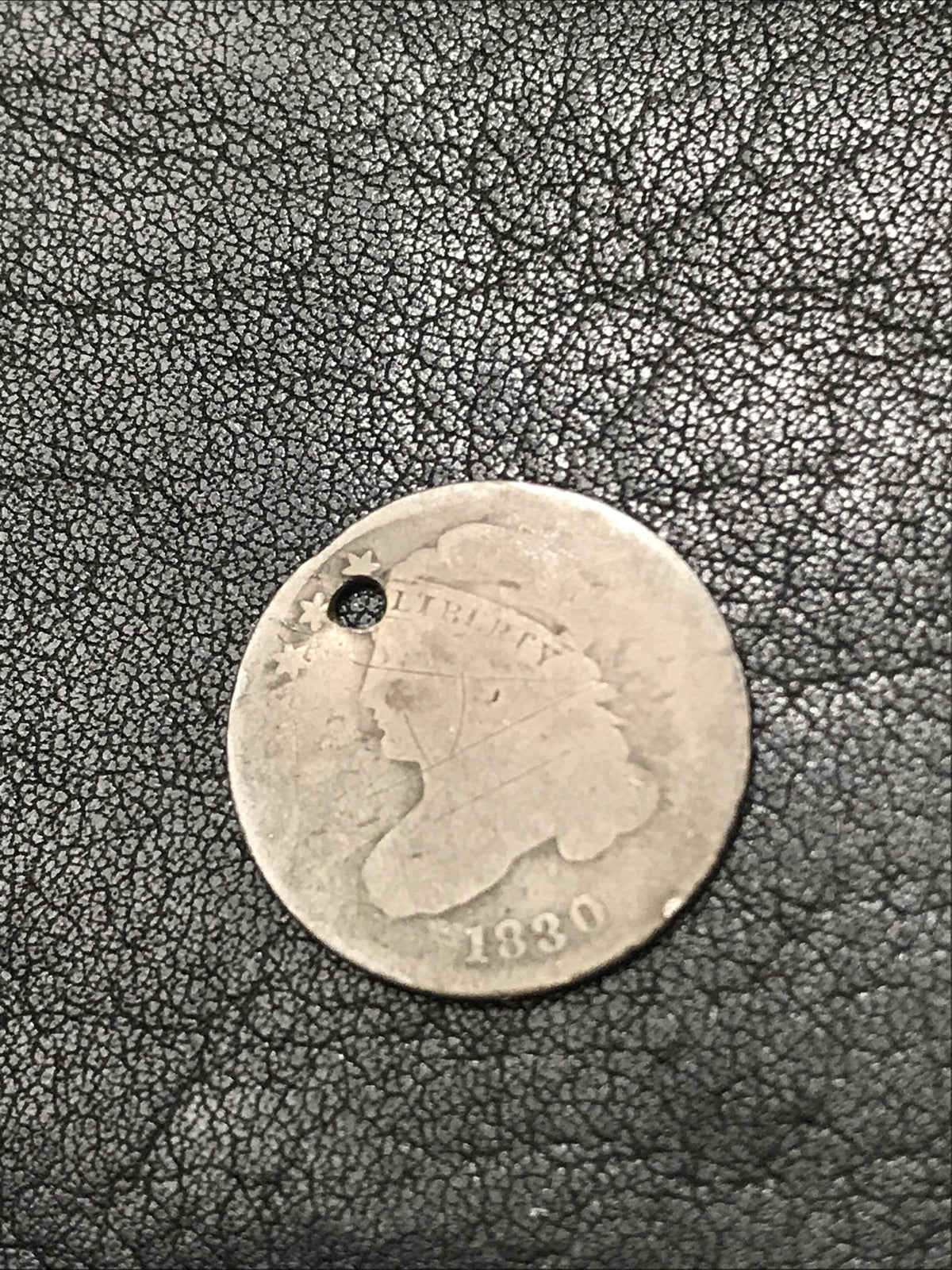 1830 Capped Bust Dime Silver 10c JR-6 R-3 Rare #6362