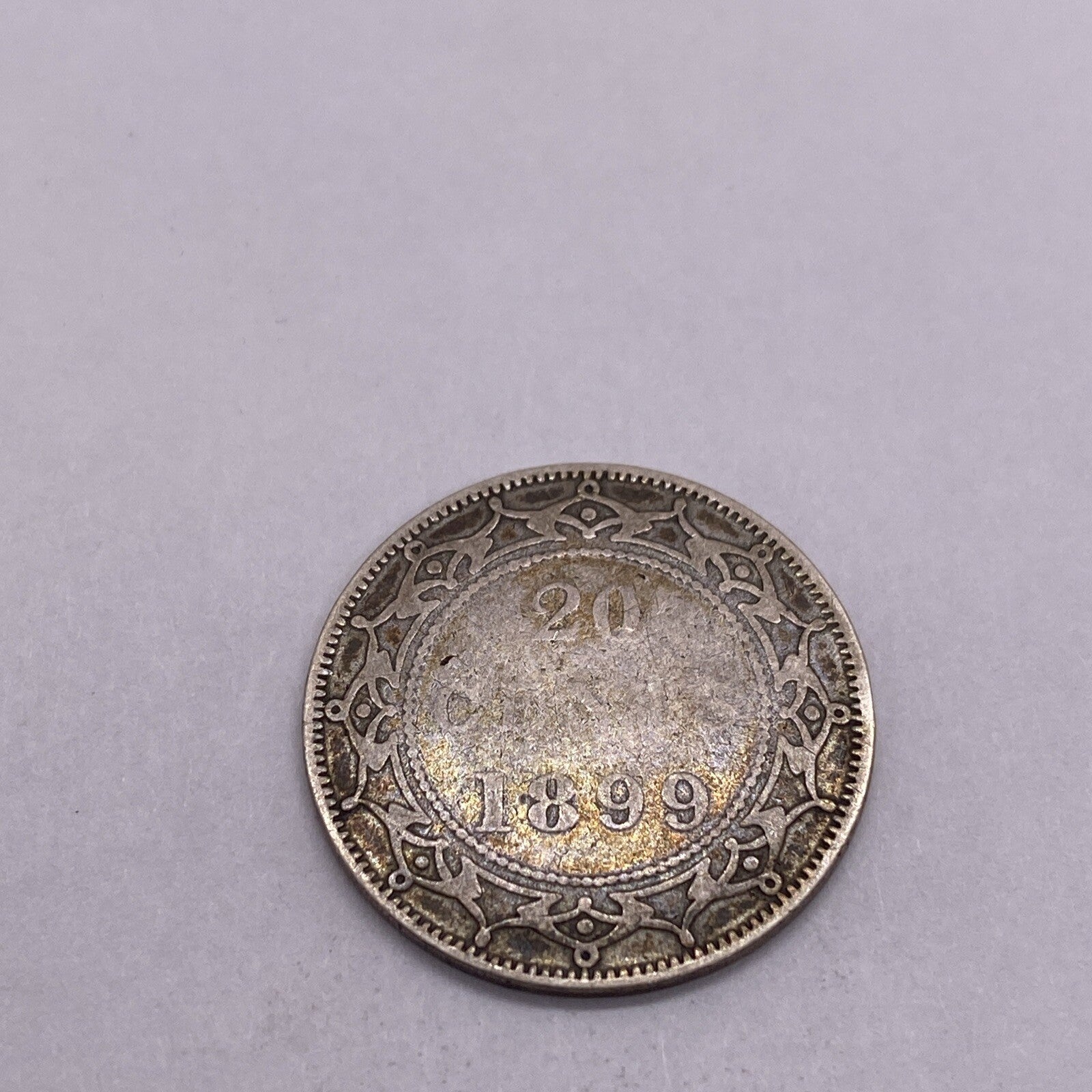 NEWFOUNDLAND 20 CENTS 1899 SILVER KM4 Silver Coin #288-10