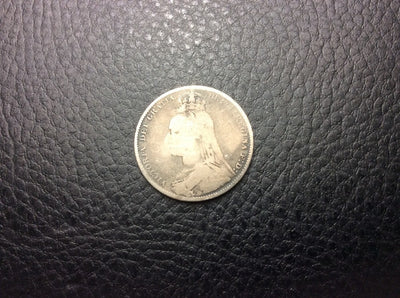 1890 Great Britain Victoria Dei Gratia Silver Coin RARE