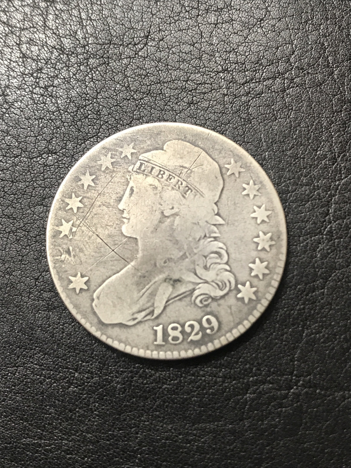 1829 Capped Bust Half Dollar 50c Lettered Edge Silver Coin #67844