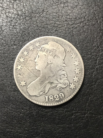 1829 Capped Bust Half Dollar 50c Lettered Edge Silver Coin #67844