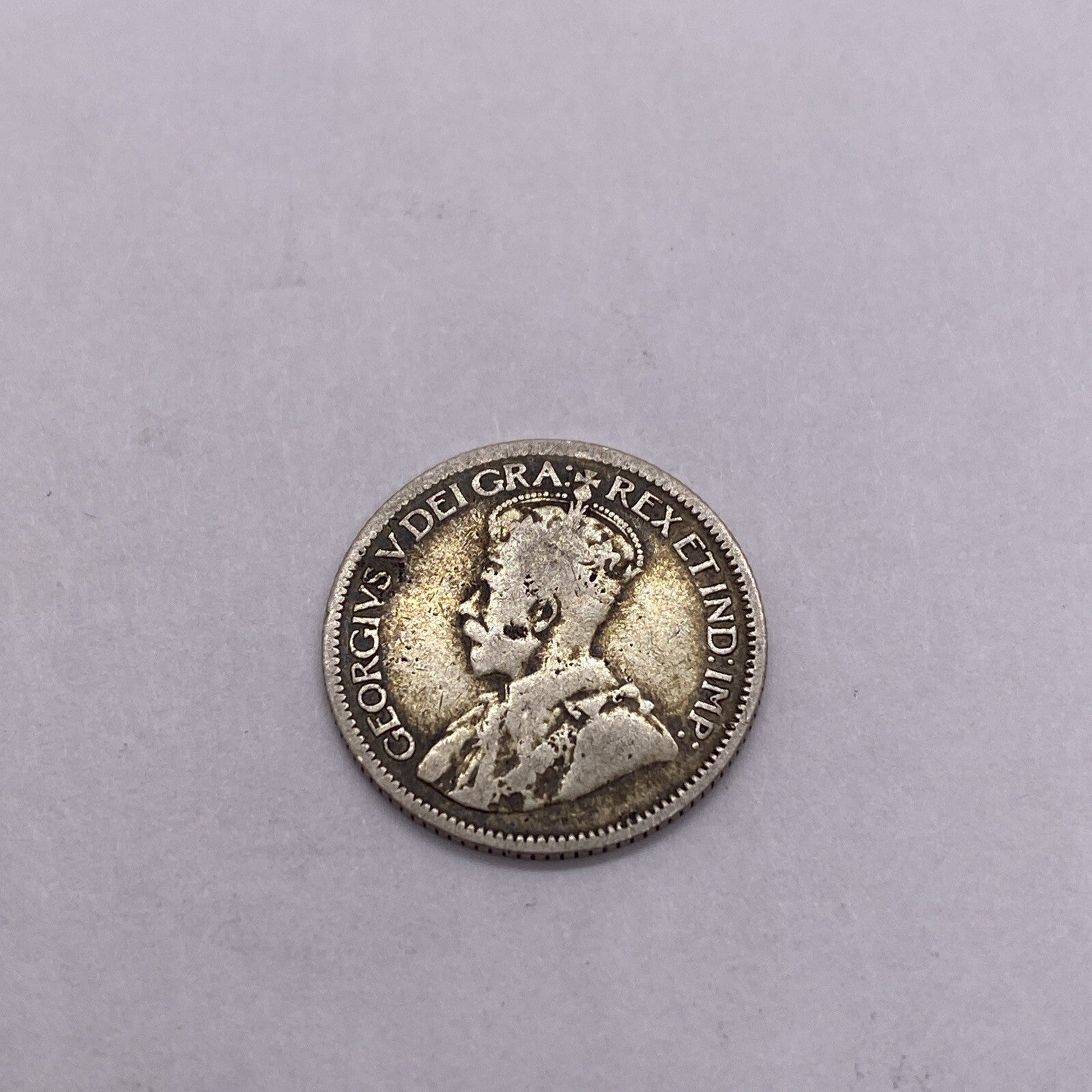 1917 Canada 10 Cent Dime Silver Coin George V  Silver Coin #1249-10
