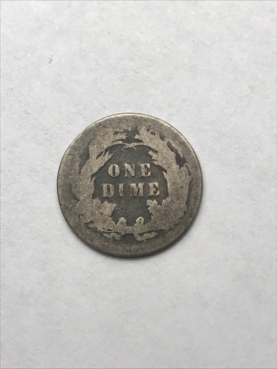 1890 Seated Liberty Dime Silver 90% Coin #GG46