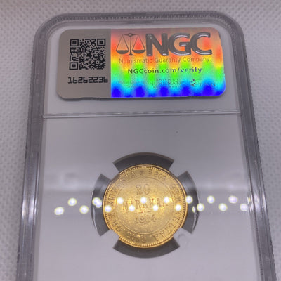1904-L 20 Markkaa Finland Russia Nicholas II Gold MS62 NGC