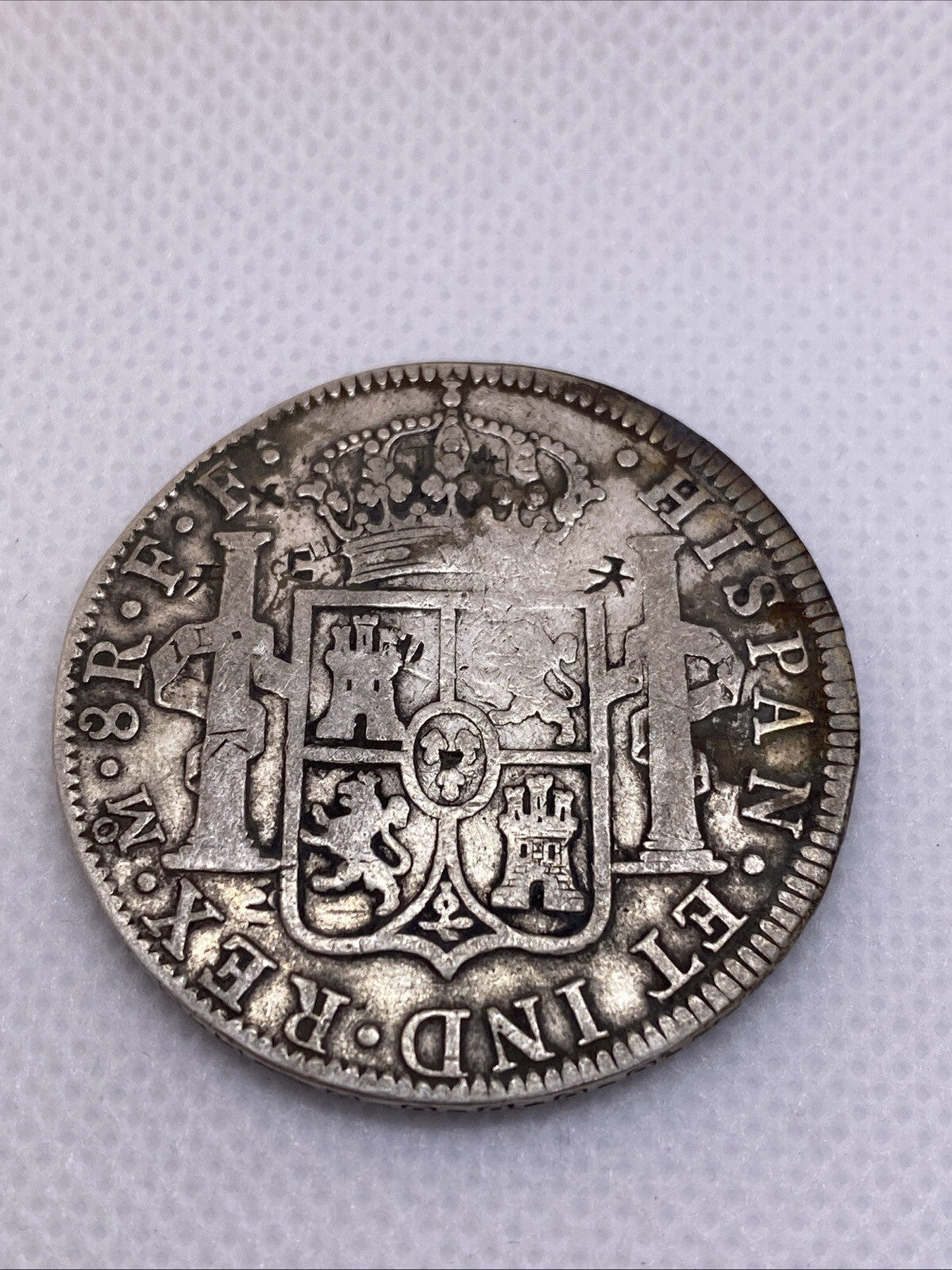 1783 Mexico Silver 8 Reales China Chopmarks Beautiful Silver Coin 2900-10