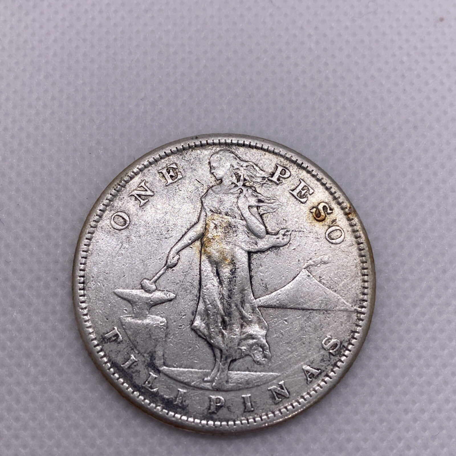 Philippines 1908S One Peso Large Silver Coin #9287-10