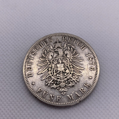 Germany, 5 Mark 1876 B - William I, Kingdom of Prussia, German States #2579