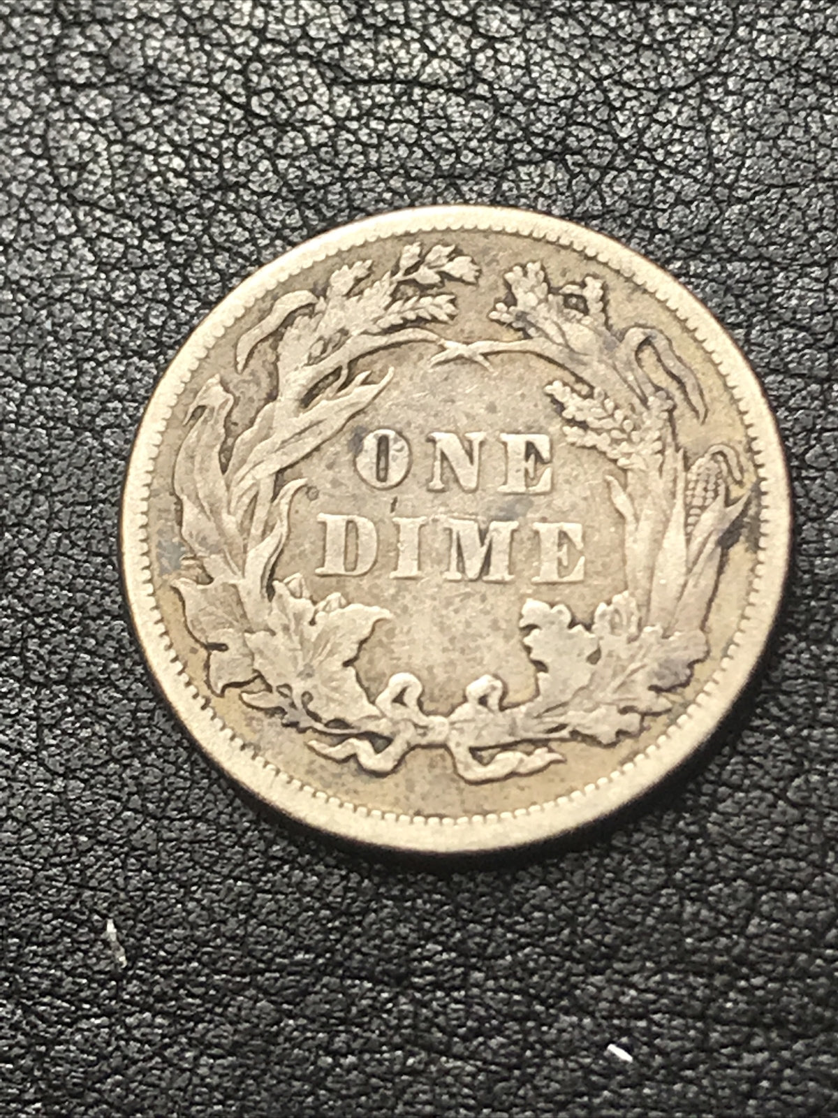 1883 Seated Liberty Silver Dime Personalised with Letter “W” (For Wife?) #9123