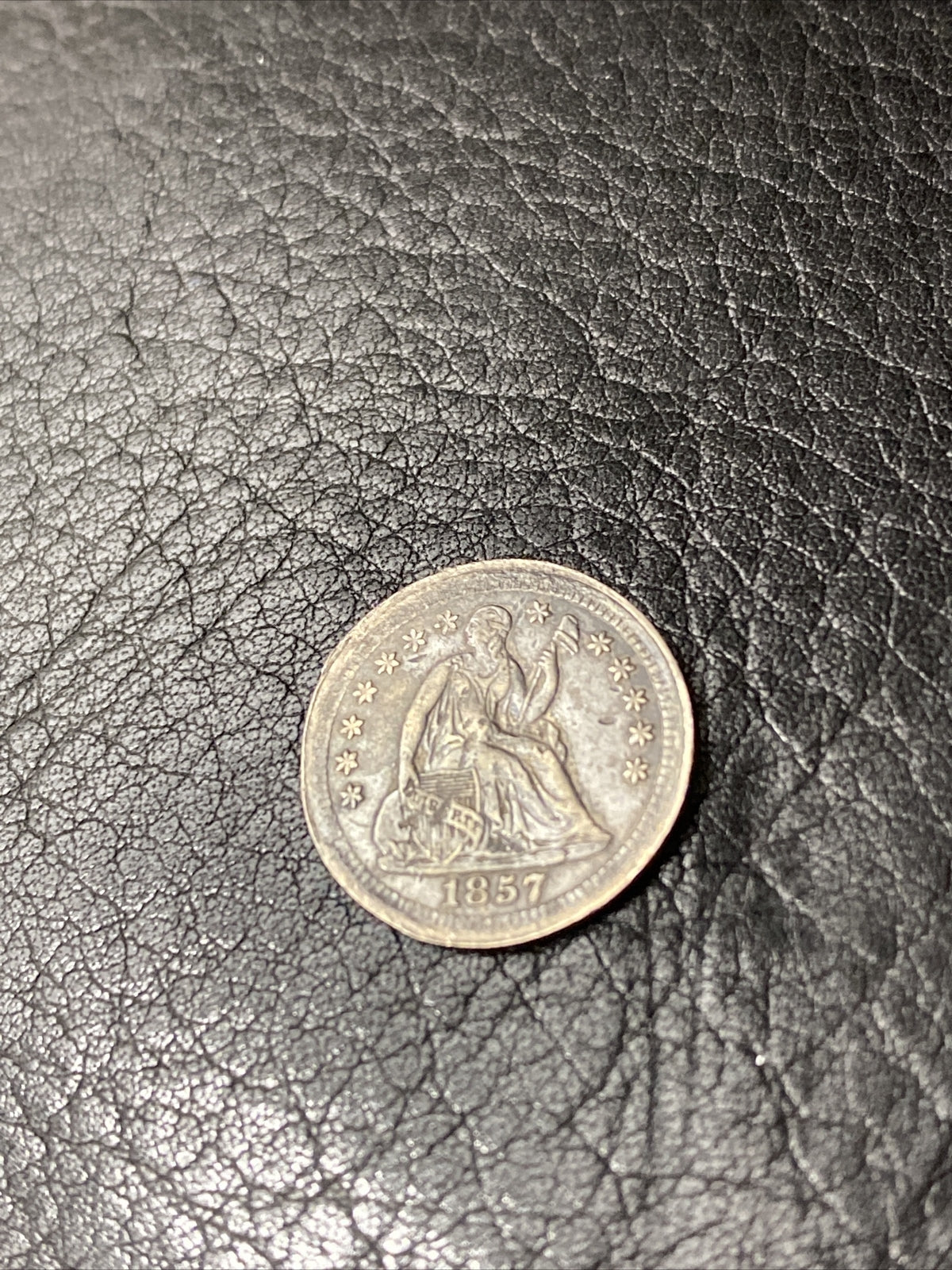 1857 P Seated Liberty Half Dime Great Coin Silver H10C