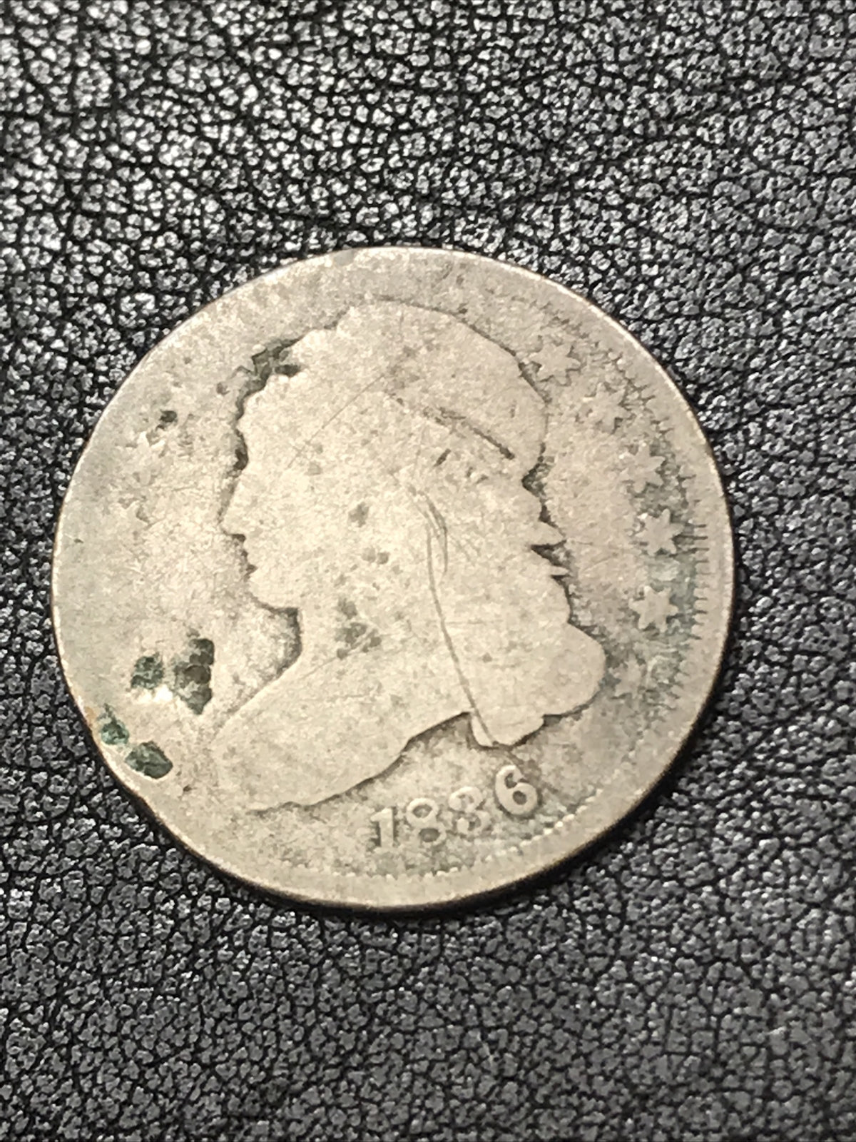 1836 Capped Bust Dime 10c Silver Coin JR-2 R-2 #33221