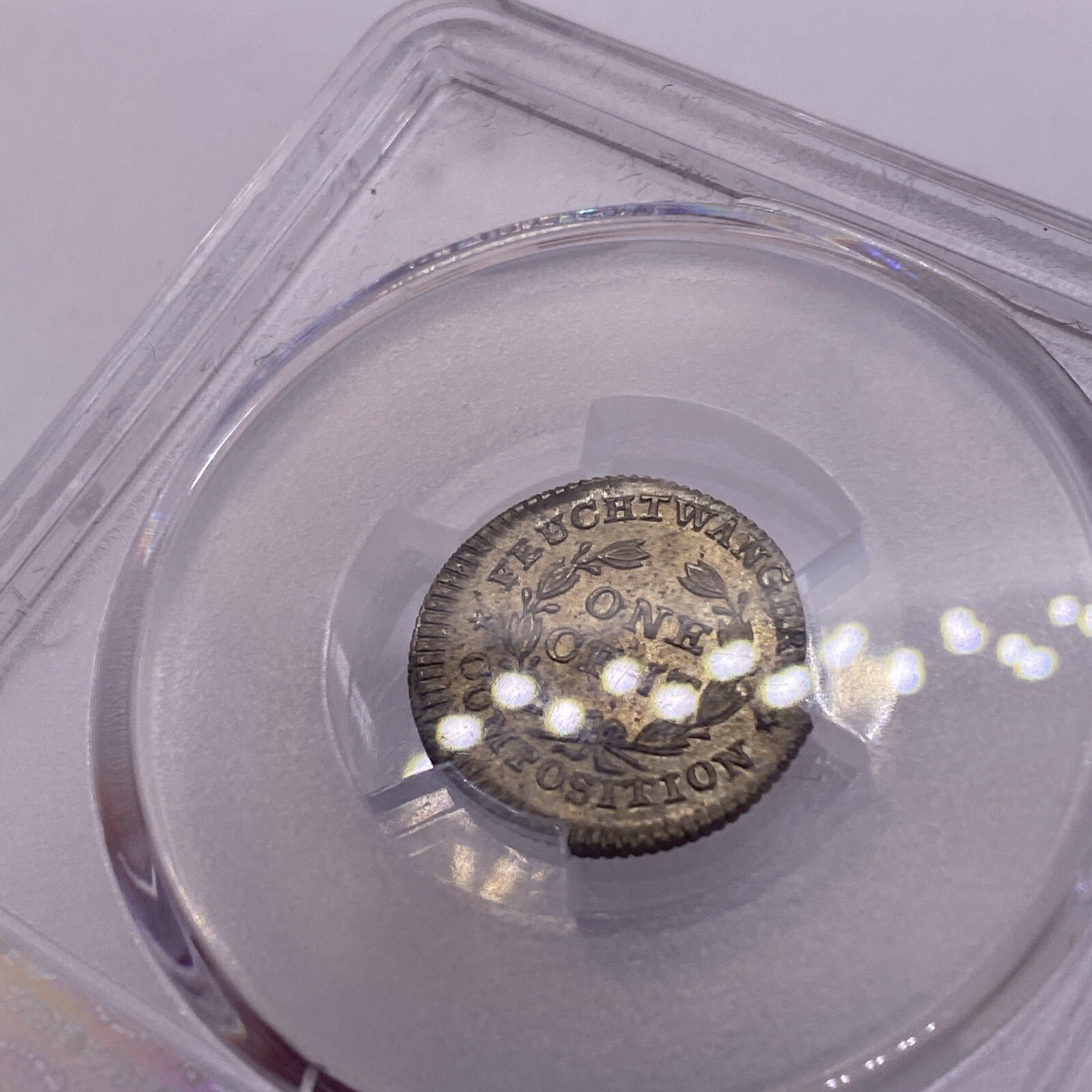 1837 Feuchtwanger 1C PCGS MS63 Beautiful Coin Looks Great Unique Rare High Grade