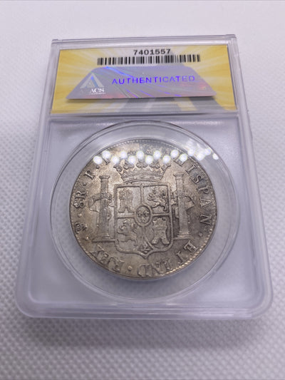 1818 PTS PJ Bolivia Silver 8R 8 Reales AU 55 Details Anacs Silver Potosi #557