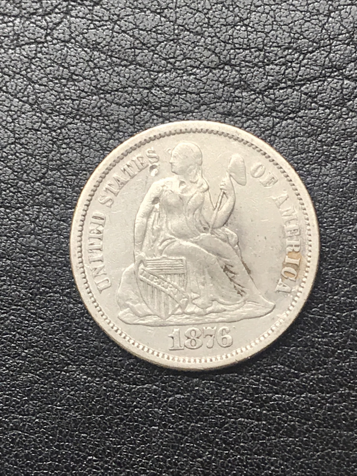 1876 Philadelphia Mint Silver Seated Liberty Dime #1279