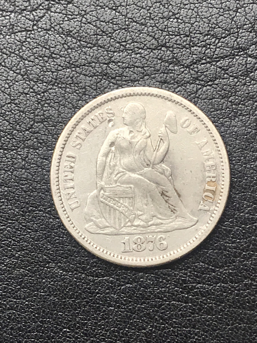 1876 Philadelphia Mint Silver Seated Liberty Dime #1279