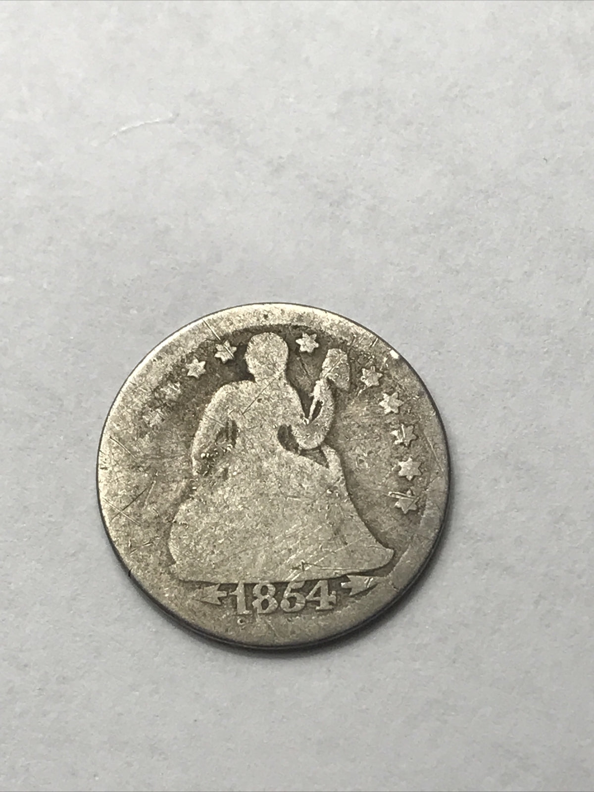 1854 Seated Liberty Dime Silver 90% Coin #BB854 Arrows
