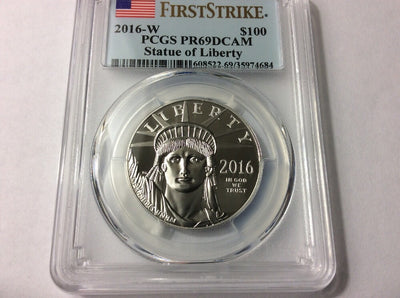 2016 W American Platinum Eagle Proof  1oz $100 PCGS PR69 DCAM  First Strike