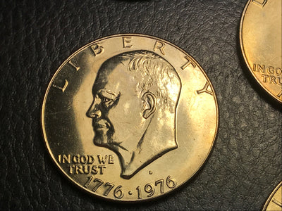 1976 P D Eisenhower Ike Seven $1 Dollars BU Toned Coins Type 1 - #IKE-7