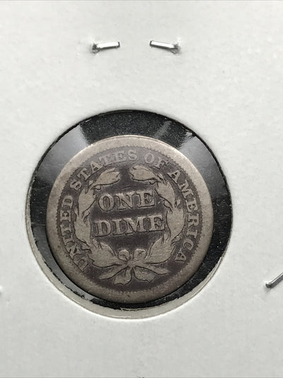 1853 Seated Liberty Dime 10 Cents Silver Coin Arrows X2-35