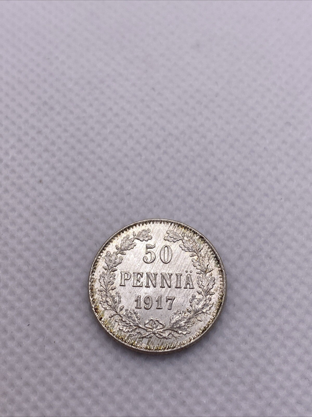 1917 S Finland 50 Pennia With Crown Grand Duchy #552-10