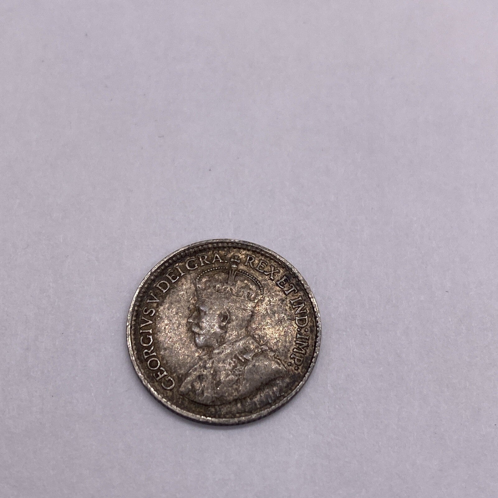 1918 CANADA 5 CENT SILVER COIN Canadian Five Cents #9177-10