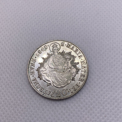 1848 B Hungary 20 Krajczar Silver Coin