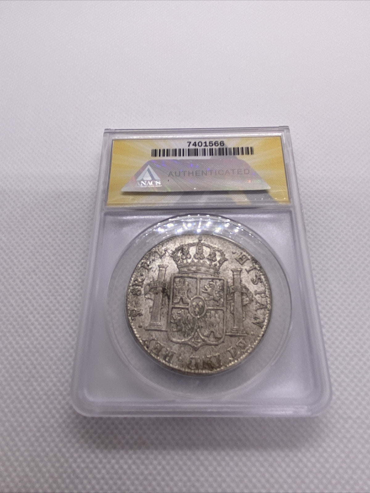 1818 PTS PJ Bolivia Silver 8R 8 Reales AU 53 Details Anacs Silver Potosi #566