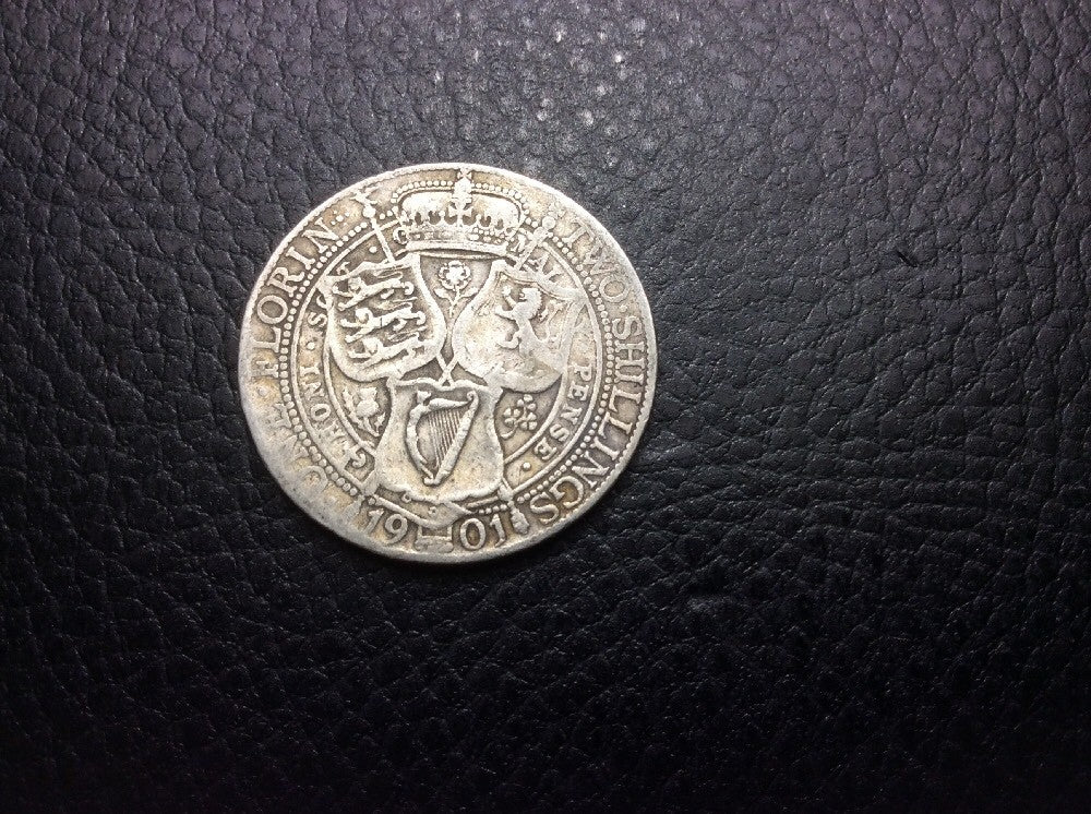 1901 One Florin Two Shillings Great Britain