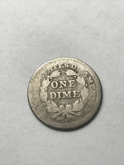 1854 Seated Liberty Dime Silver 90% Coin #BB854 Arrows