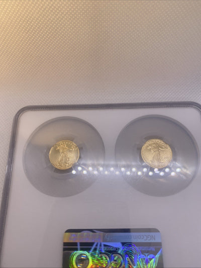 2021-W T1 and T2 Set Designer Ed. Gold Eagle 1/10 oz NGC PF70 FDOI First Day