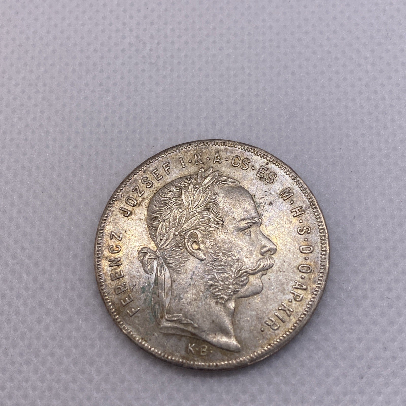 1879 KB One Forint Hungary Silver Coin King Franz Josef Uncirculated